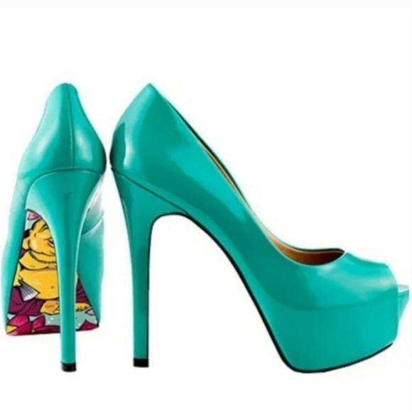 Taylor Says Reva peep toe platform heels pumps Size 9 - Picture 1 of 9